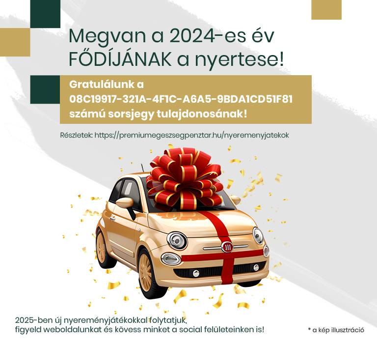 Fiat 500 fődíj nyertese 